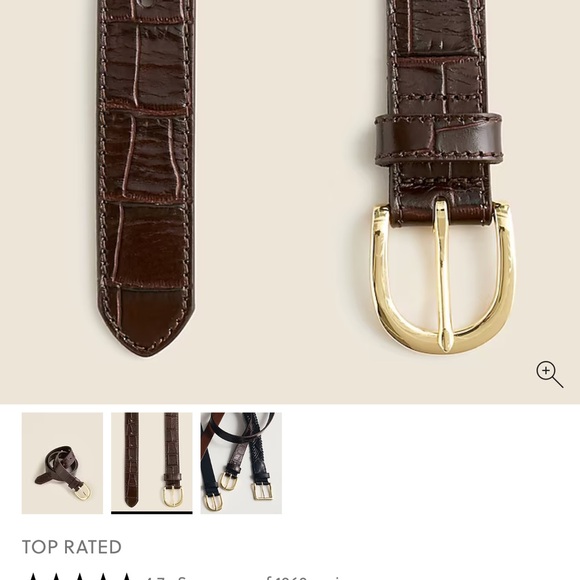J. Crew Brown and Gold Leather Belt - Picture 3 of 5